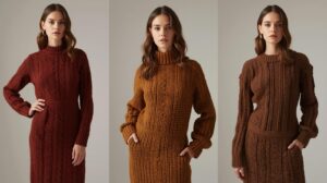 images of wollen dresses for women in models